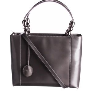 Christian Dior pearl gray Maris 2way satchel bag